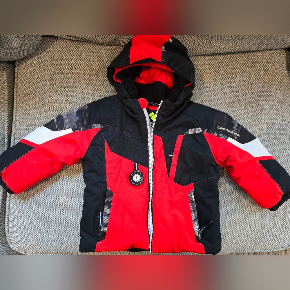 Obermeyer Red and Black Kids Jacket